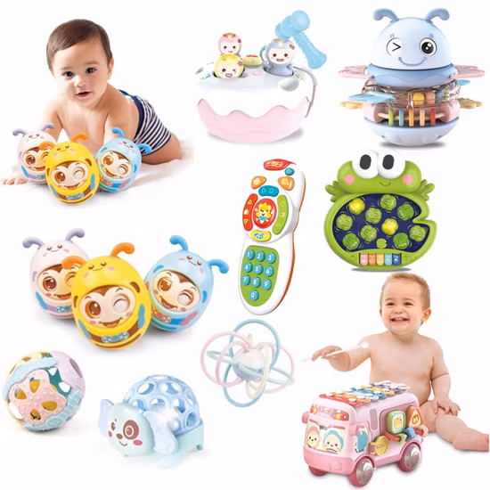 Tombotoys OEM/ODM atacado crianças brinquedos para bebês multifuncionais animais de desenho animado brinquedos educativos para bebês brinquedos infantis de plástico para bebês