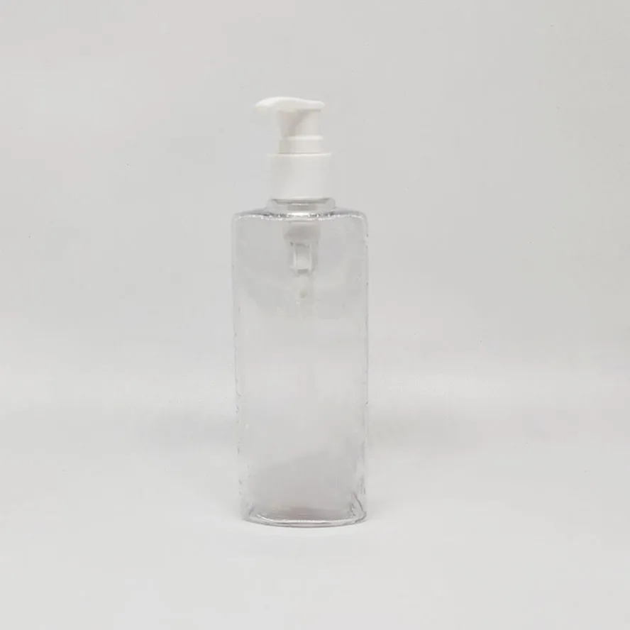 Garrafa plástica transparente da bomba da loção dos cuidados com a pele 200ml do bebê da forma original do triângulo