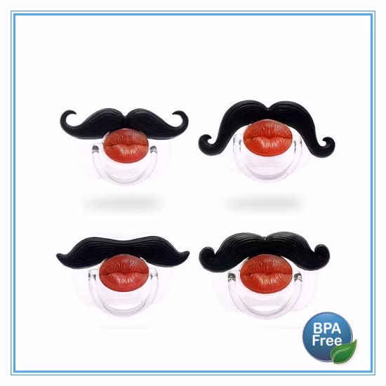 Amostra grátis chupeta engraçada adulto bigode chupeta de dentição de bebê
